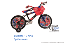 Bicicleta-Spiderman-rin-16-nino-Manizales-